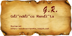 Göndöcs Renáta névjegykártya